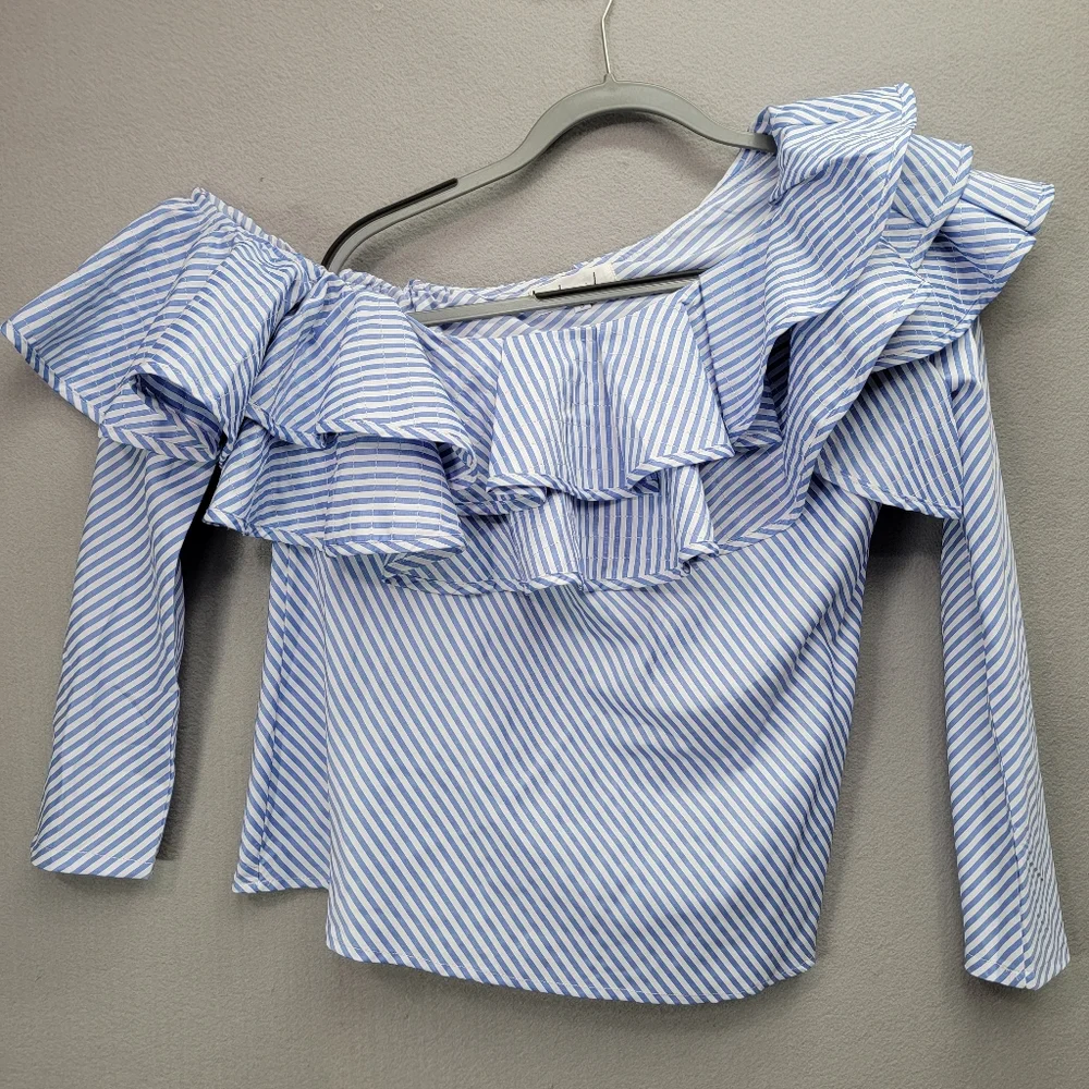 CHIC WISH ONE SHOULDER TOP. SIZE S - Picture 4 of 8